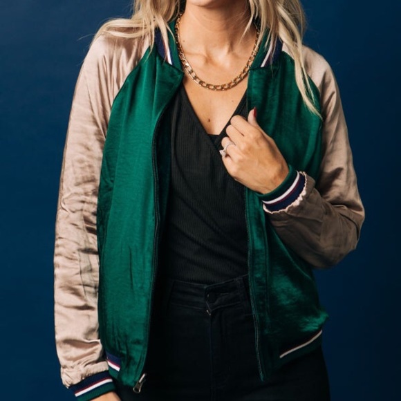 emerald and ivy Jackets & Blazers - Varsity bomber jacket!